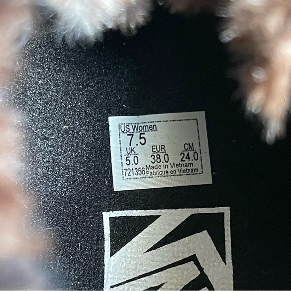 Vans Ward Hi MTE High Top Suede Sneakers Leopard Fur Women’s Size 7.5 Black - Picture 9 of 9